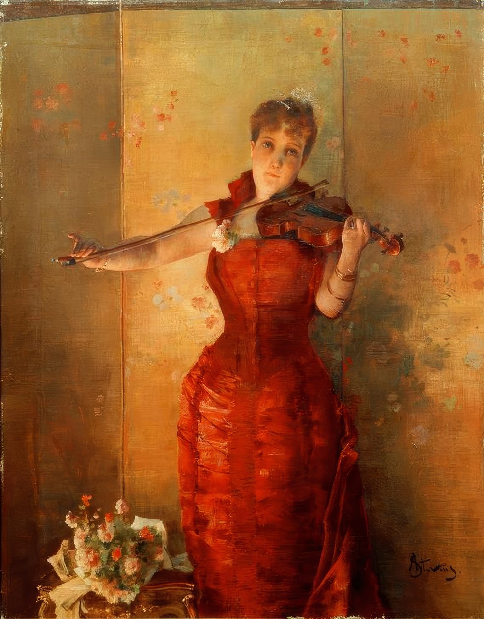 A. Stevens, Die Geigerin tekijältä Alfred Emile Stevens