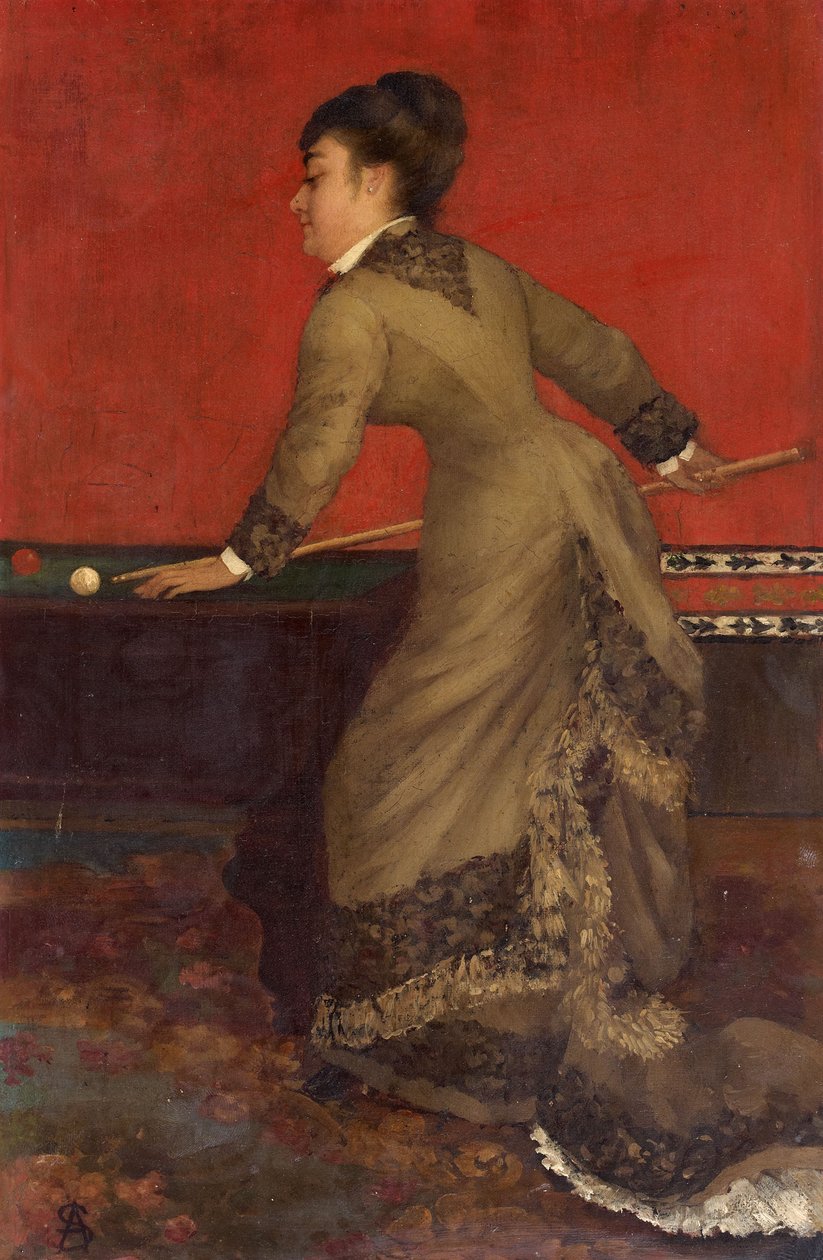 Elégante au billard tekijältä Alfred Emile Stevens