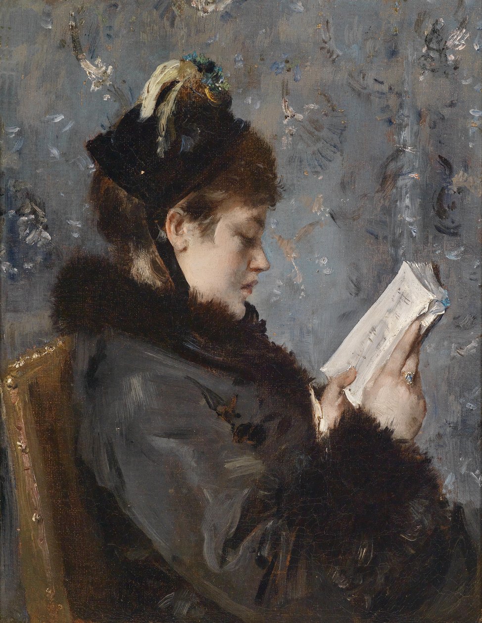 Lesende junge Dame tekijältä Alfred Emile Stevens