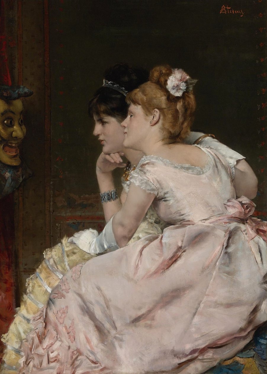 Japanilainen naamio tekijältä Alfred Emile Stevens