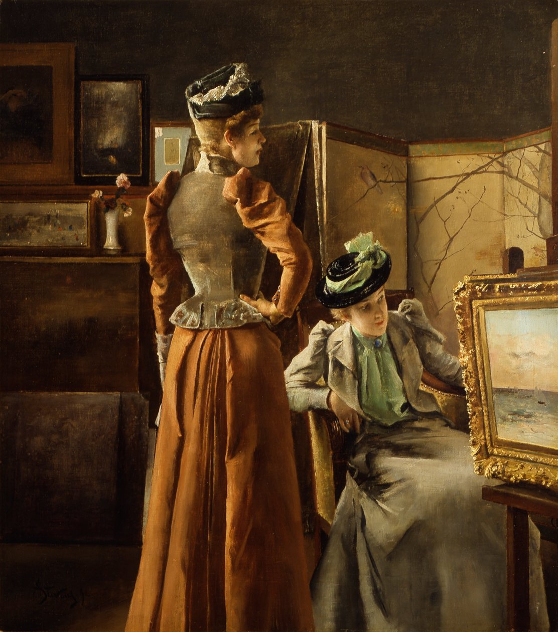 Vierailu studiossa tekijältä Alfred Emile Stevens