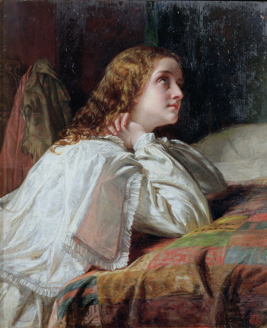 Rukous, noin 1850 tekijältä Alfred W. Elmore