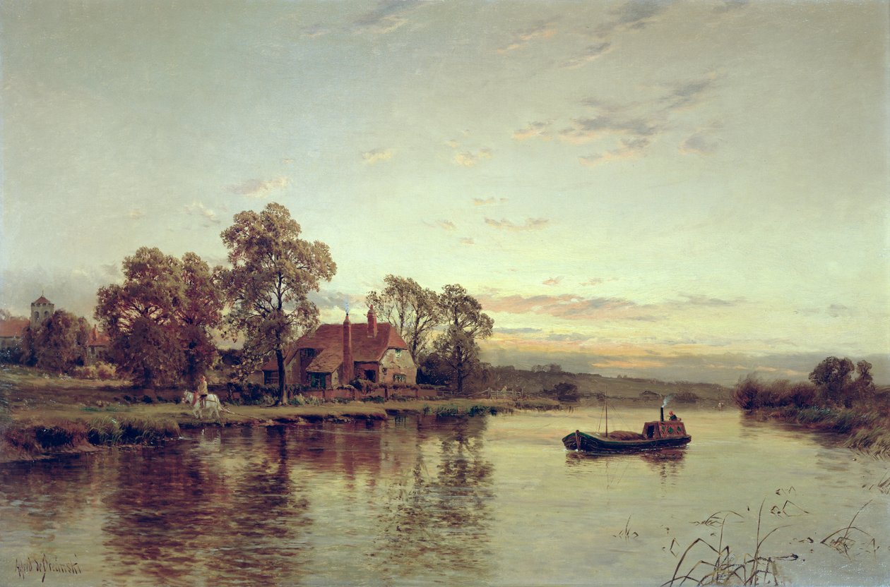 River Barge Lewishamissa tekijältä Alfred de Breanski