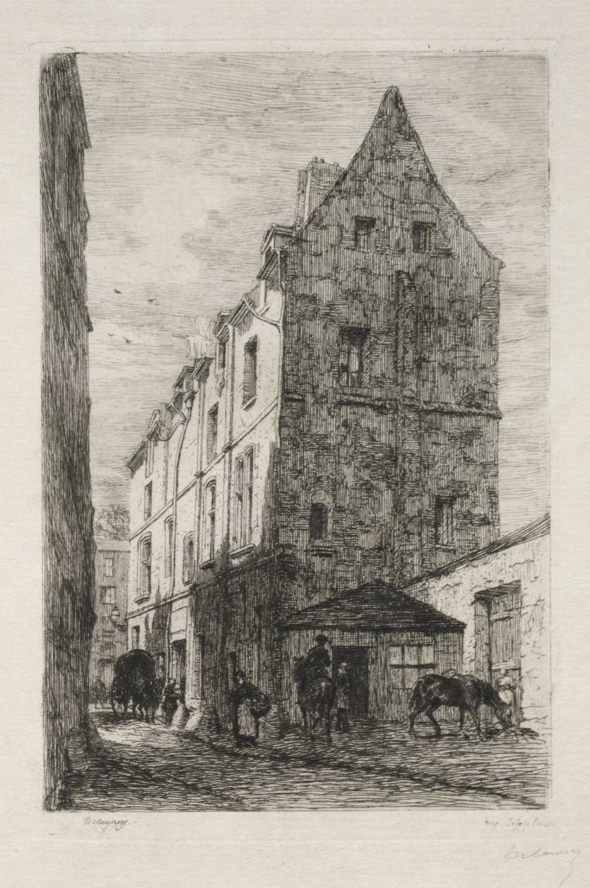 Talo tunnetaan nimellä Valkoinen kuningatar, Rue de Marmousets tekijältä Alfred Alexandre Delauney
