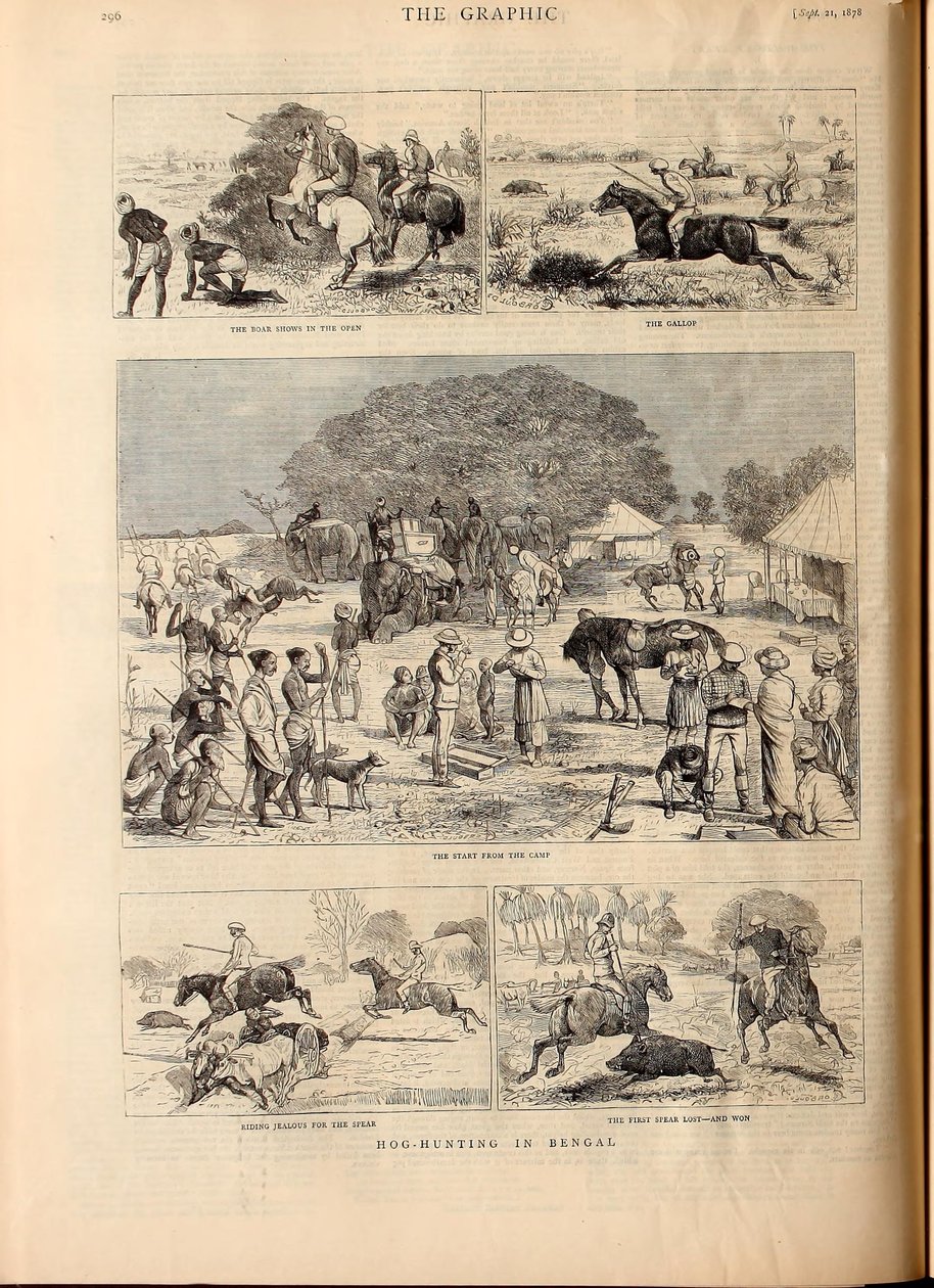 Sianmetsästys Bengalissa tekijältä Alfred Chantrey Corbould