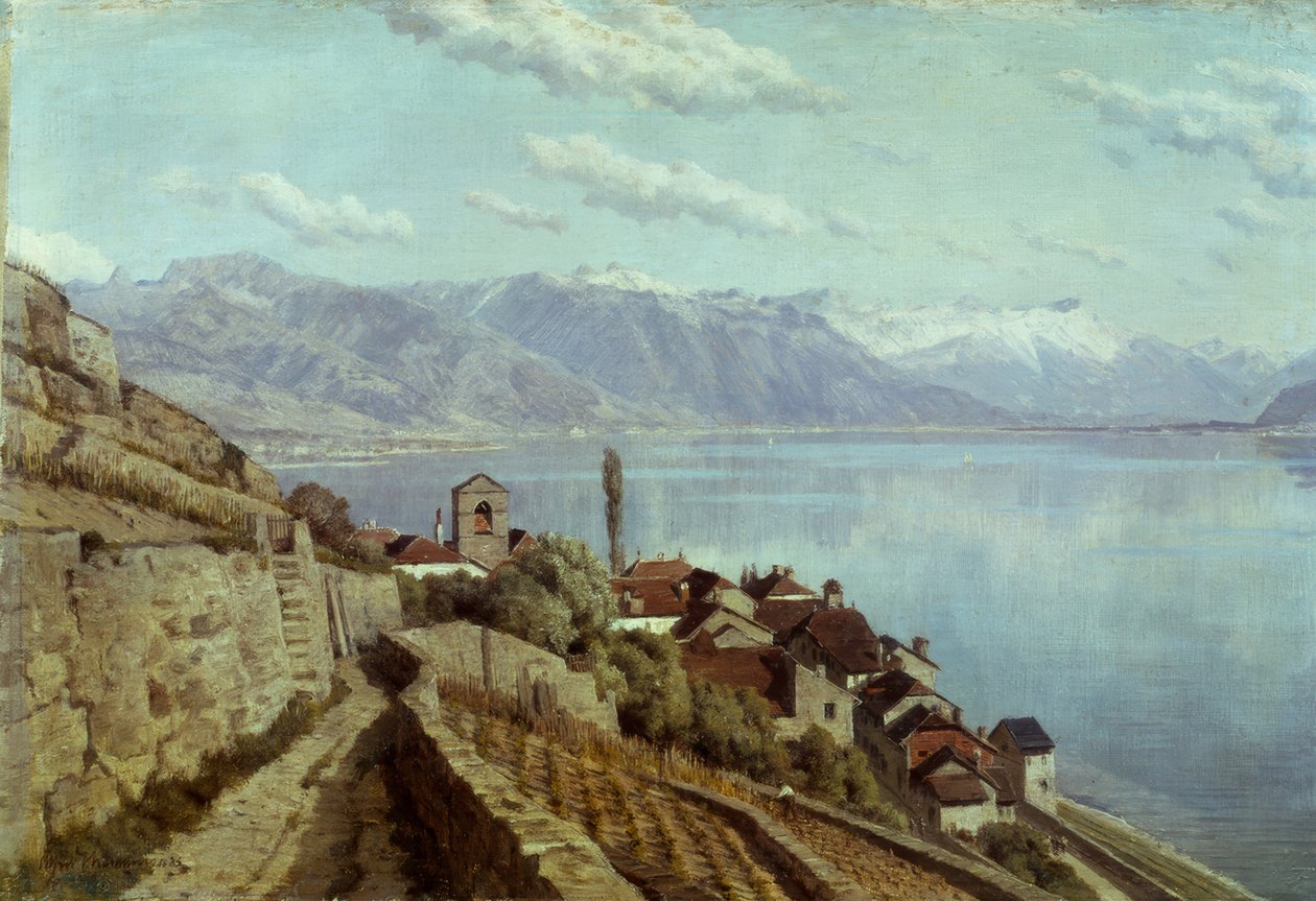 Saint-Saphorinin kylä tekijältä Alfred Chavannes