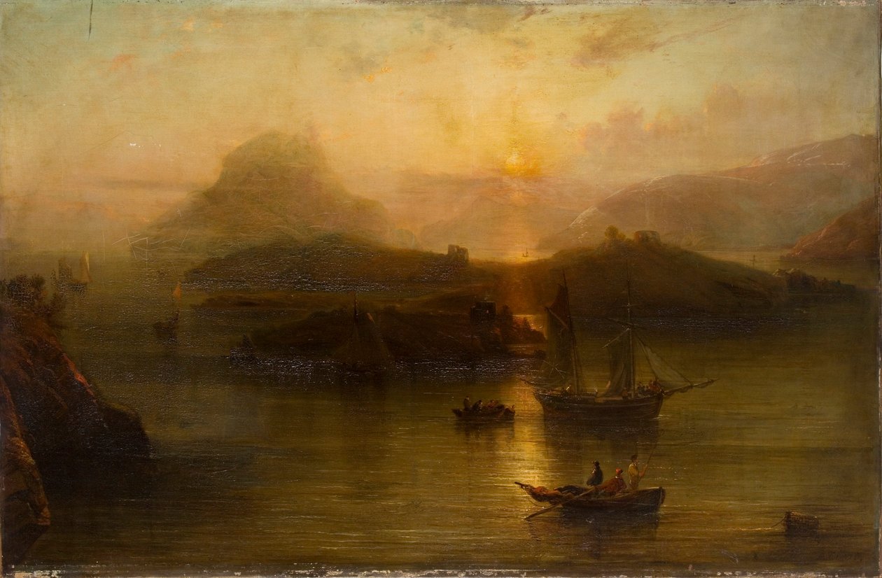 "Wicklow Head ja Blackrock Castle", 1827-1883 tekijältä Alfred Clint