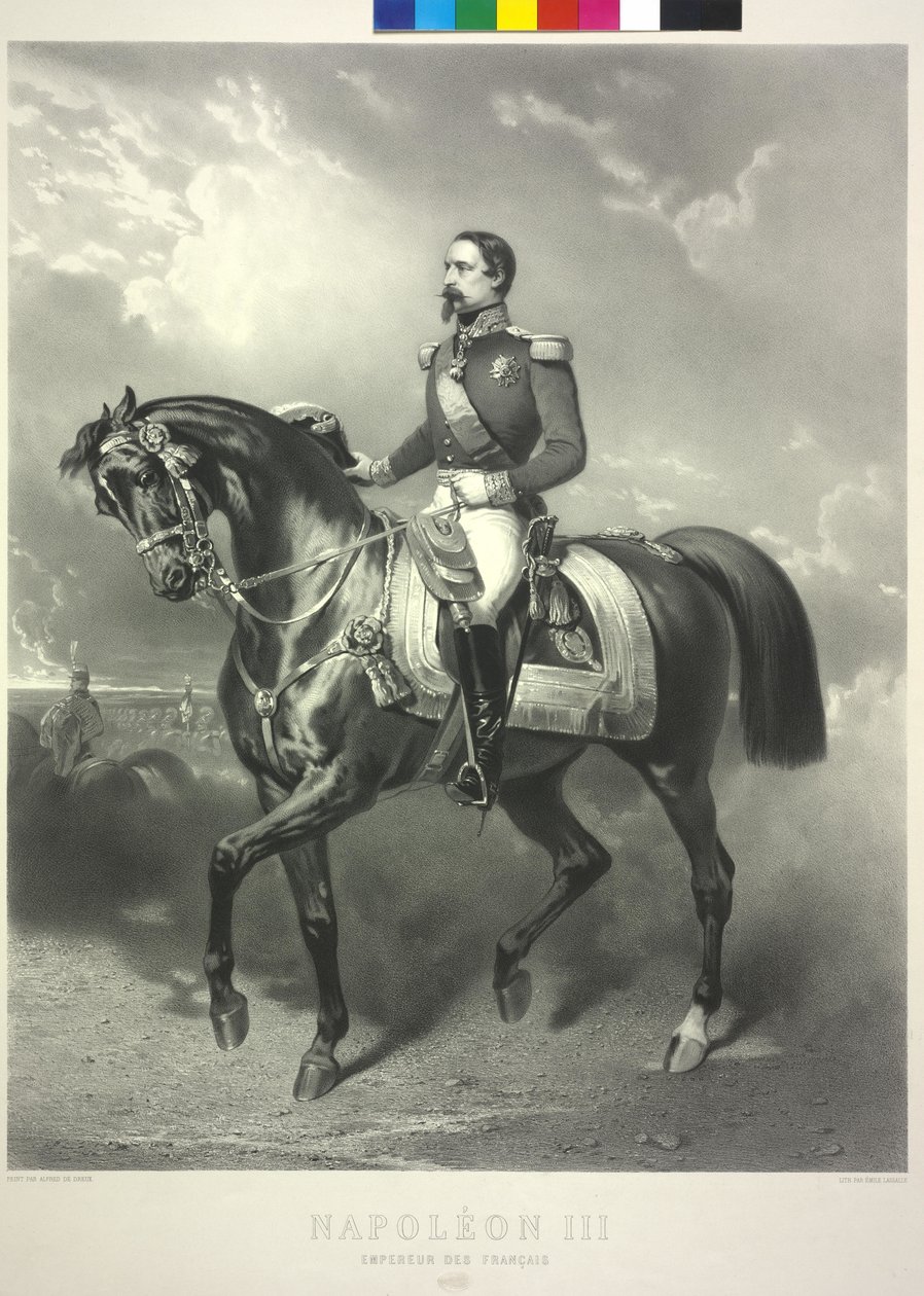 Napoleon III, Ranskan keisari (painettu) tekijältä Alfred Dedreux