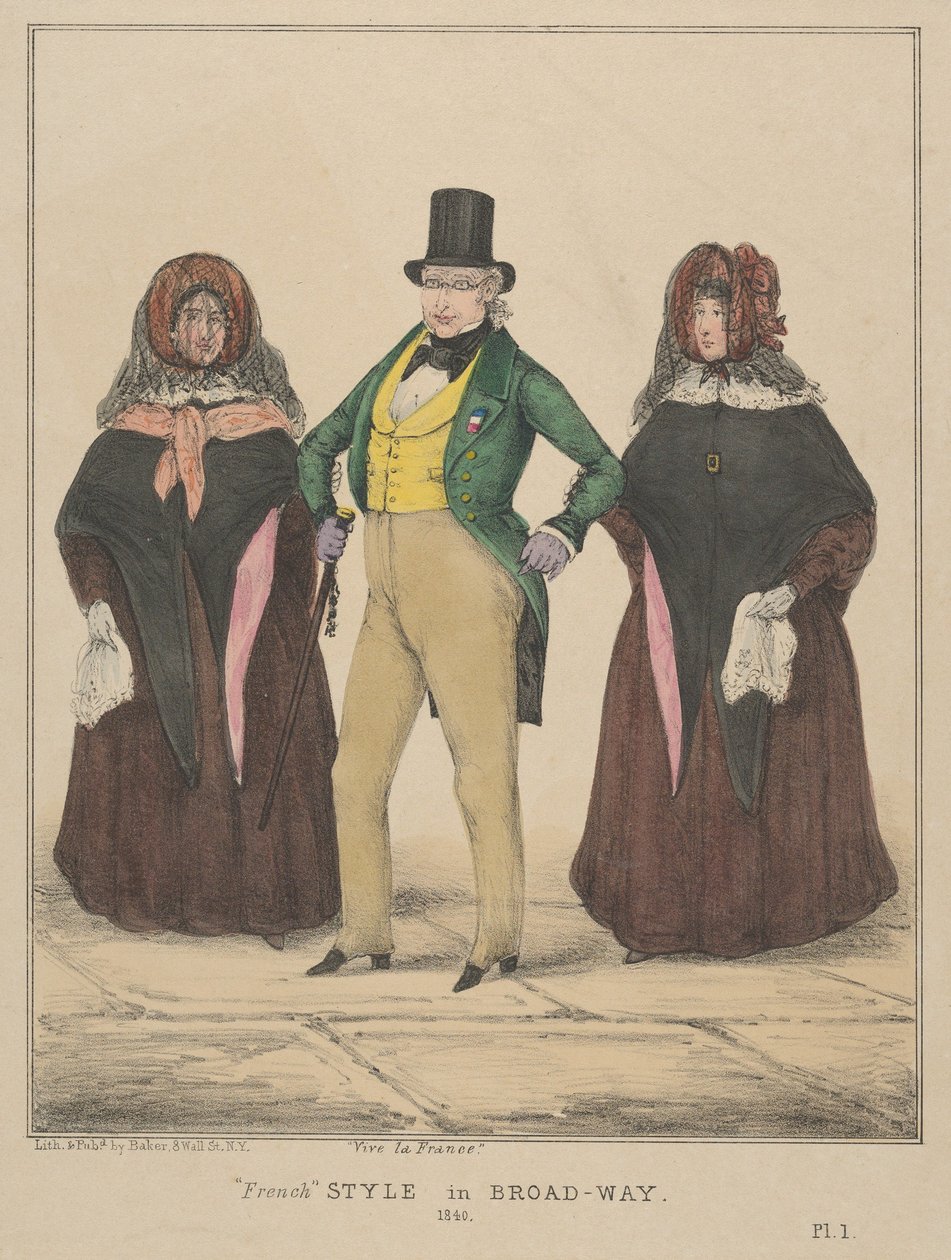 Vive la France, ranskalainen tyyli Broadwaylla, 1840. tekijältä Alfred E. Baker