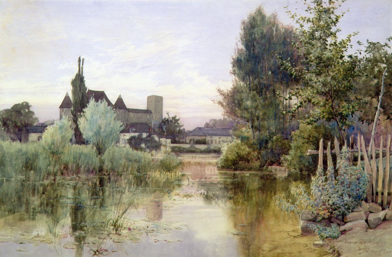 Chateau de Nemours tekijältä Alfred East
