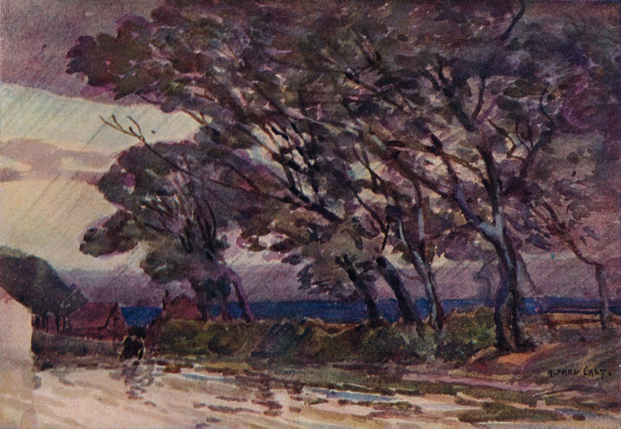 Myrskyinen ilta, 1890 tekijältä Alfred East