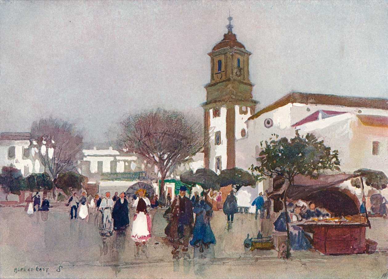 Katedraalikirkko, Algeciras, 1910 tekijältä Alfred East