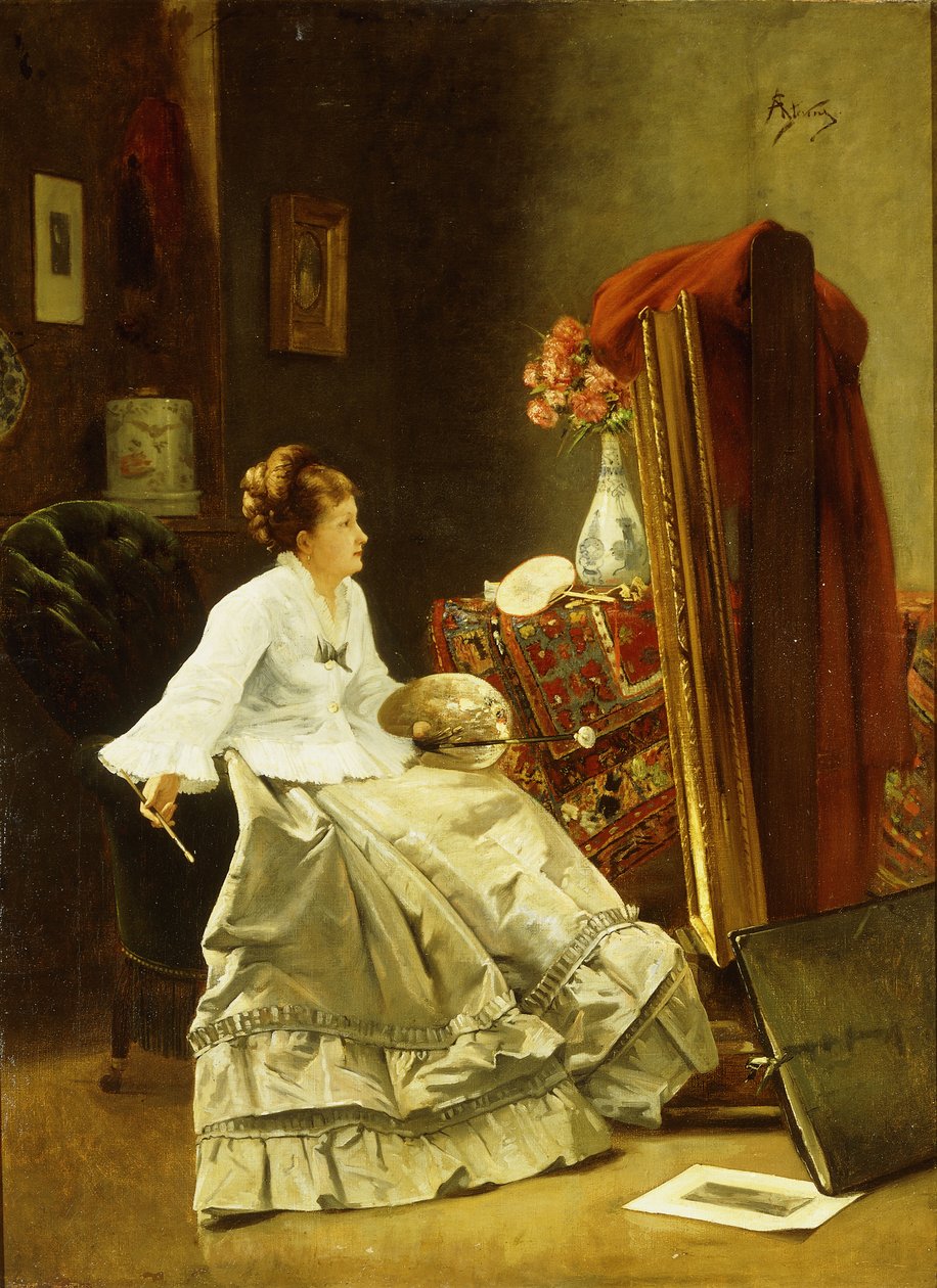 Taiteilija työssä tekijältä Alfred Emile Stevens