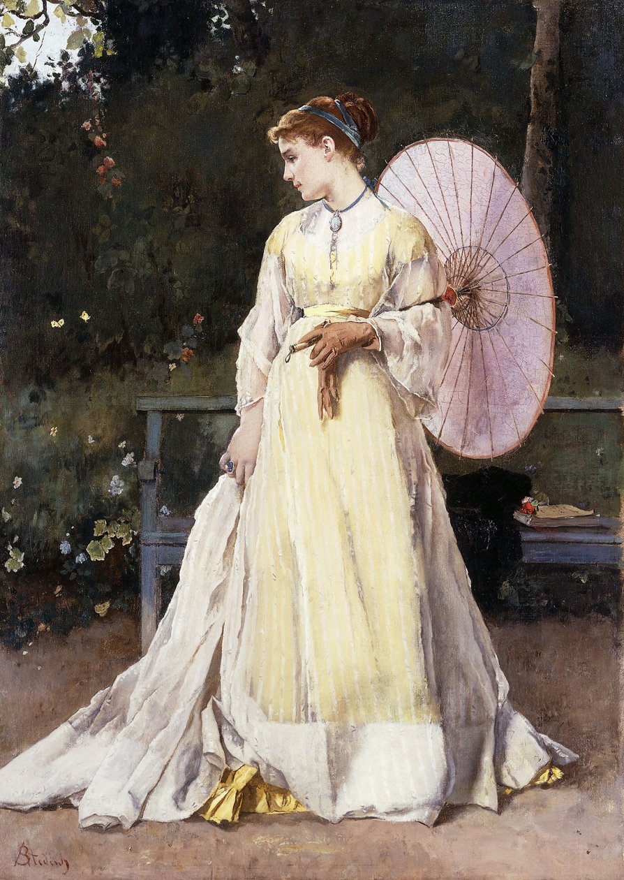 Maassa, n. 1867 tekijältä Alfred Emile Stevens
