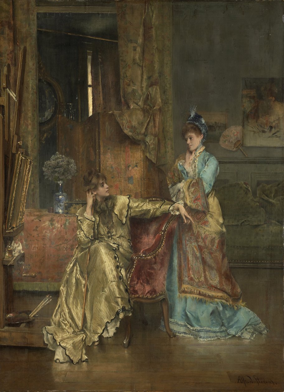 Vierailu, noin 1870 tekijältä Alfred Emile Stevens