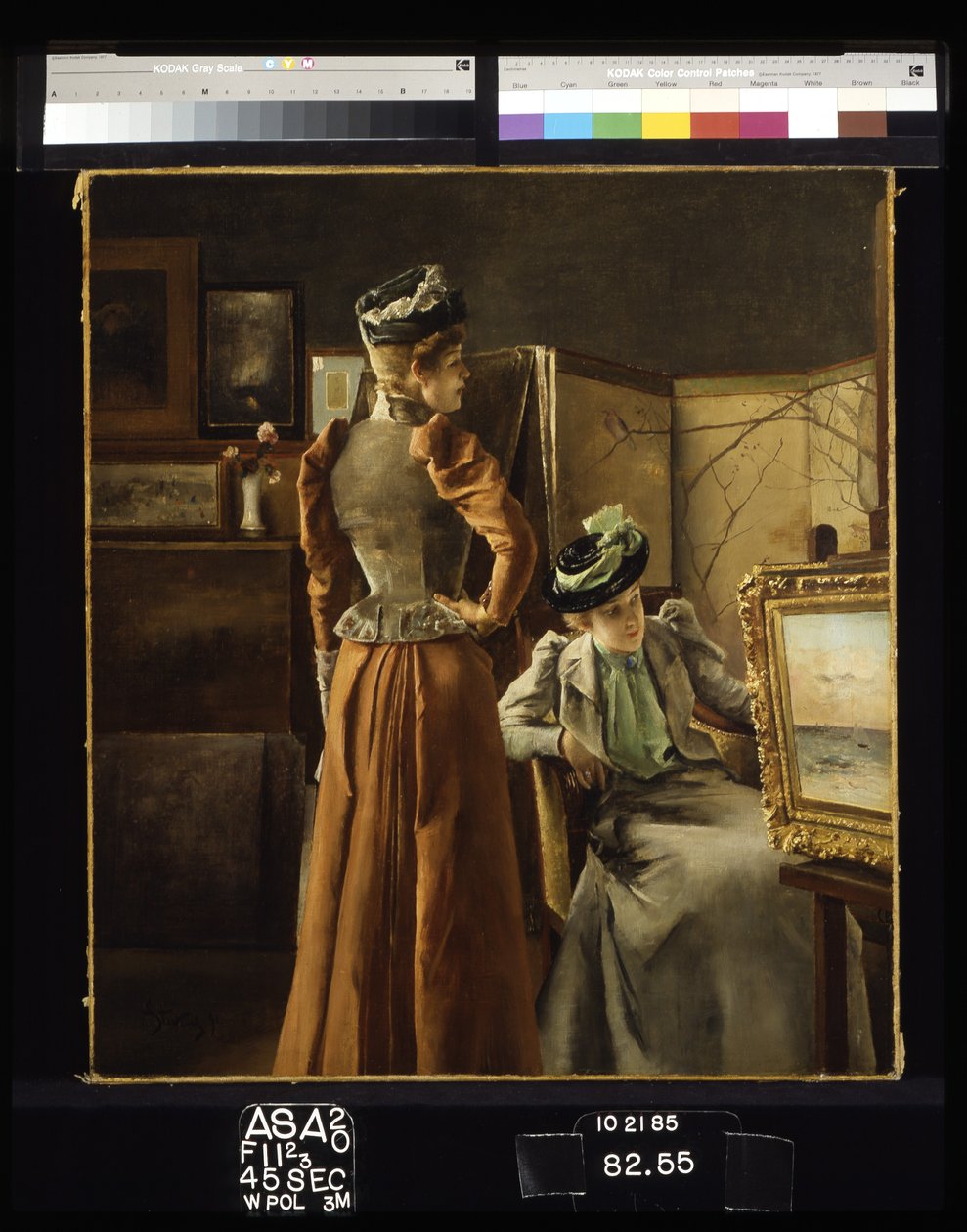 Vierailu studioon (öljy kankaalle) tekijältä Alfred Emile Stevens