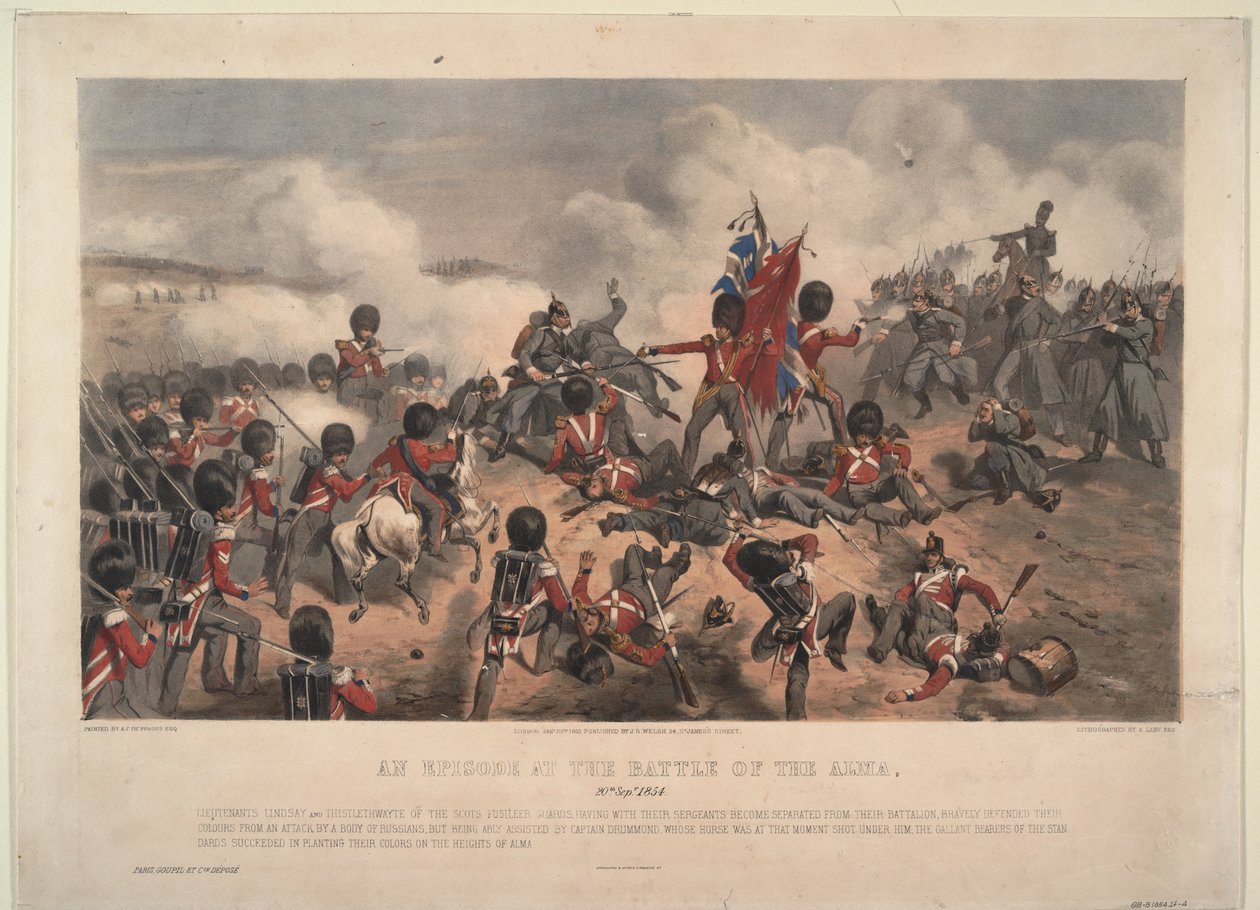 Kohtaus Alman taistelusta 20.9.1854, 1855 tekijältä Alfred F. De Prades