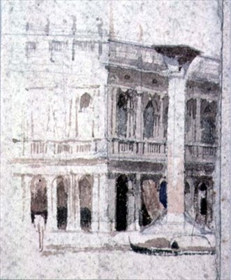 Rakennus Venetsiassa, lähellä Pyhän Markuksen kirkkoa, 1800-luku tekijältä Alfred Emile Stevens