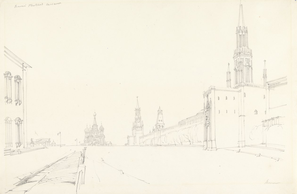 Moskova, 1827 (grafiitti paperille) tekijältä Alfred Gomersal Vickers