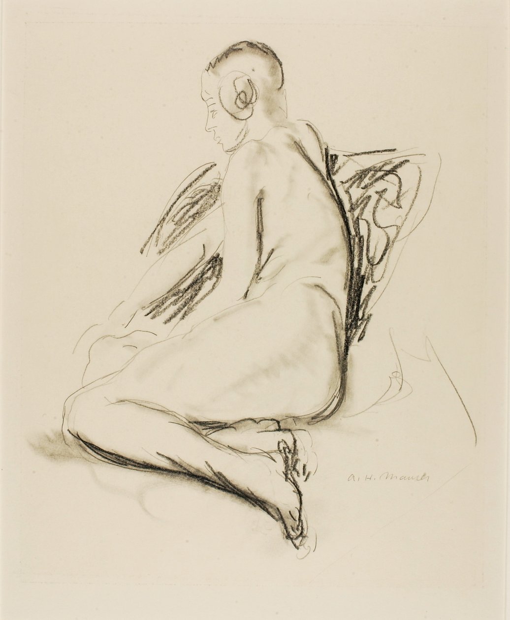 Istuva alaston tekijältä Alfred H. Maurer