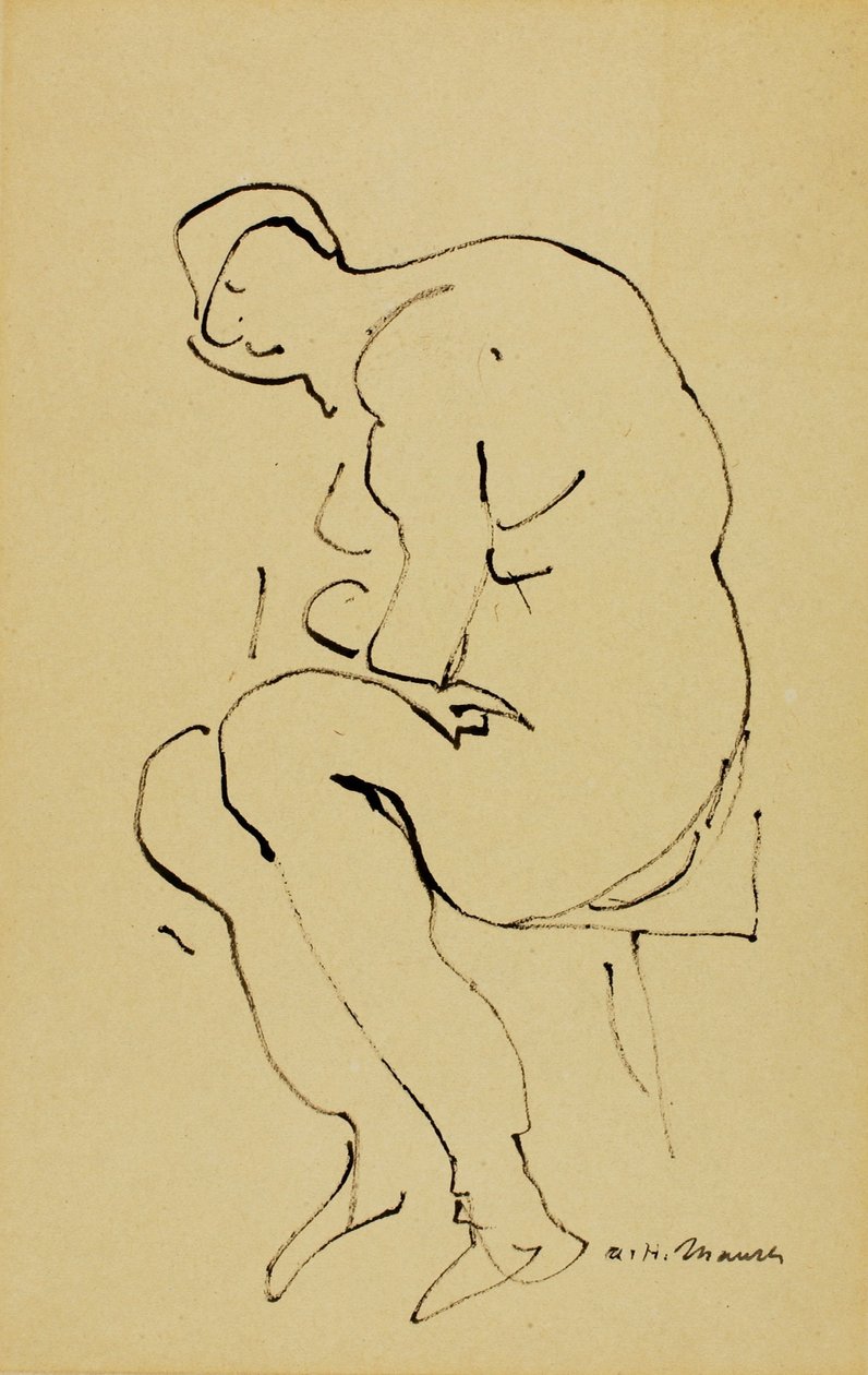 Istuva alaston tekijältä Alfred H. Maurer