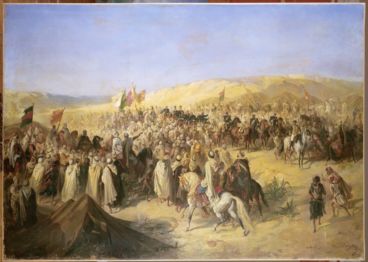 Napoleon III (1808-73) Algeriassa, 21. toukokuuta 1865 tekijältä Alfred Henri Darjou