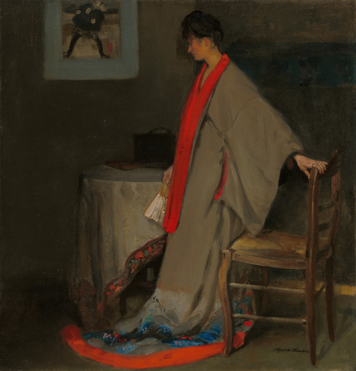 Nuori nainen kimonossa, n. 1901. tekijältä Alfred Henry Maurer