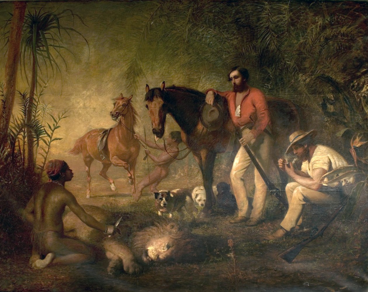 Leijonan metsästyksen jälkeen tekijältä Alfred Hichens Corbould