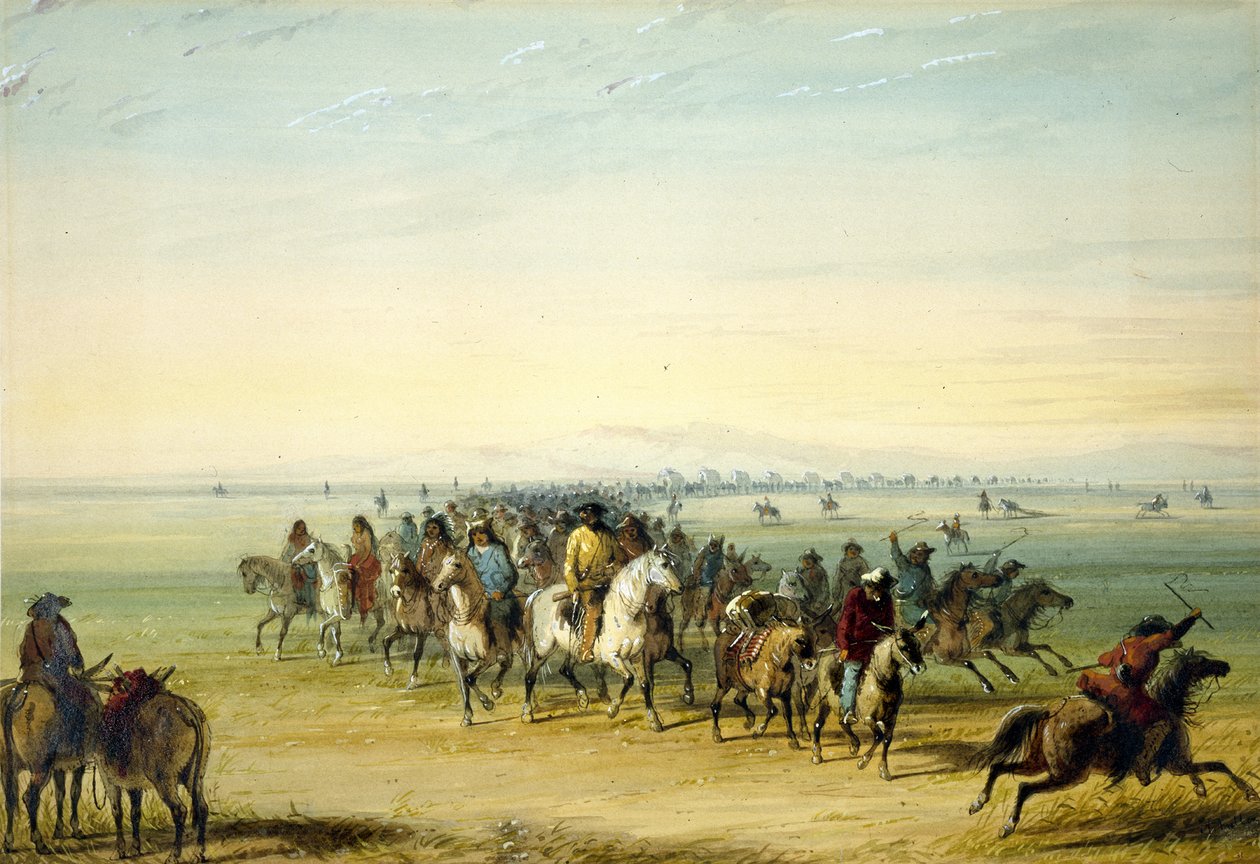 Caravan en Route tekijältä Alfred Jacob Miller