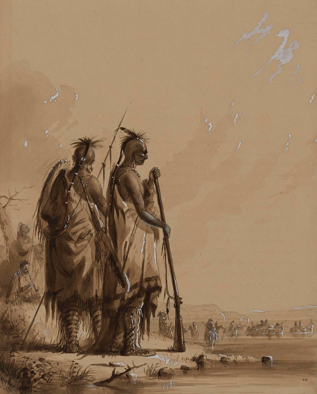 Ylitys Platte-joen North Fork -haaraan tekijältä Alfred Jacob Miller