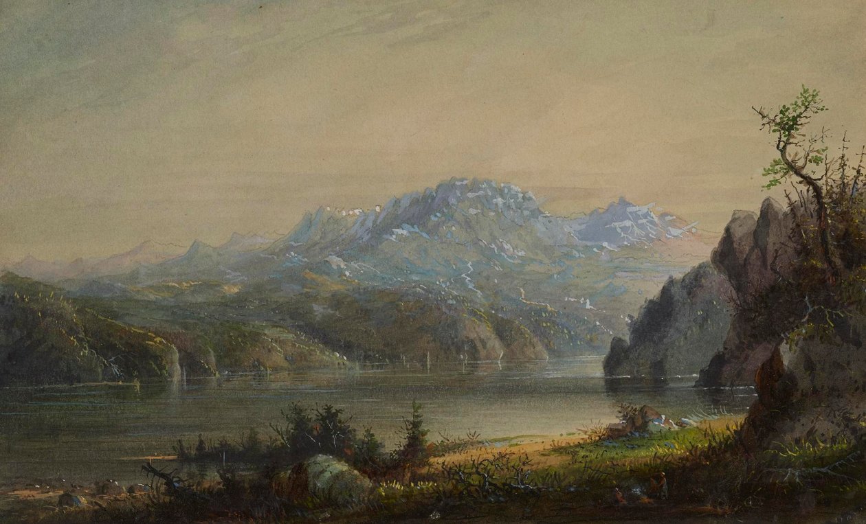 Järvi- ja vuoristomaisema tekijältä Alfred Jacob Miller