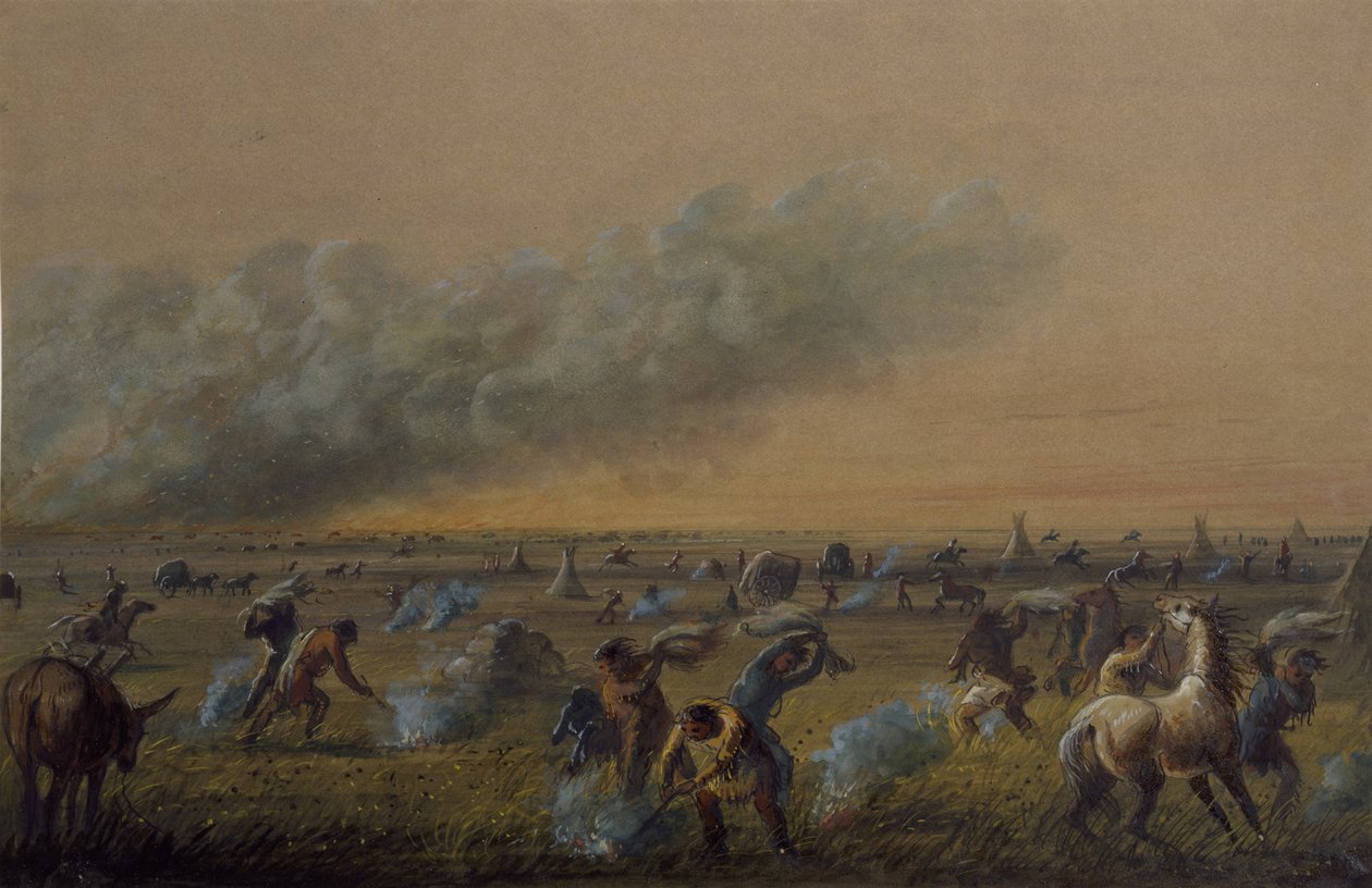 Prairie on Fire tekijältä Alfred Jacob Miller