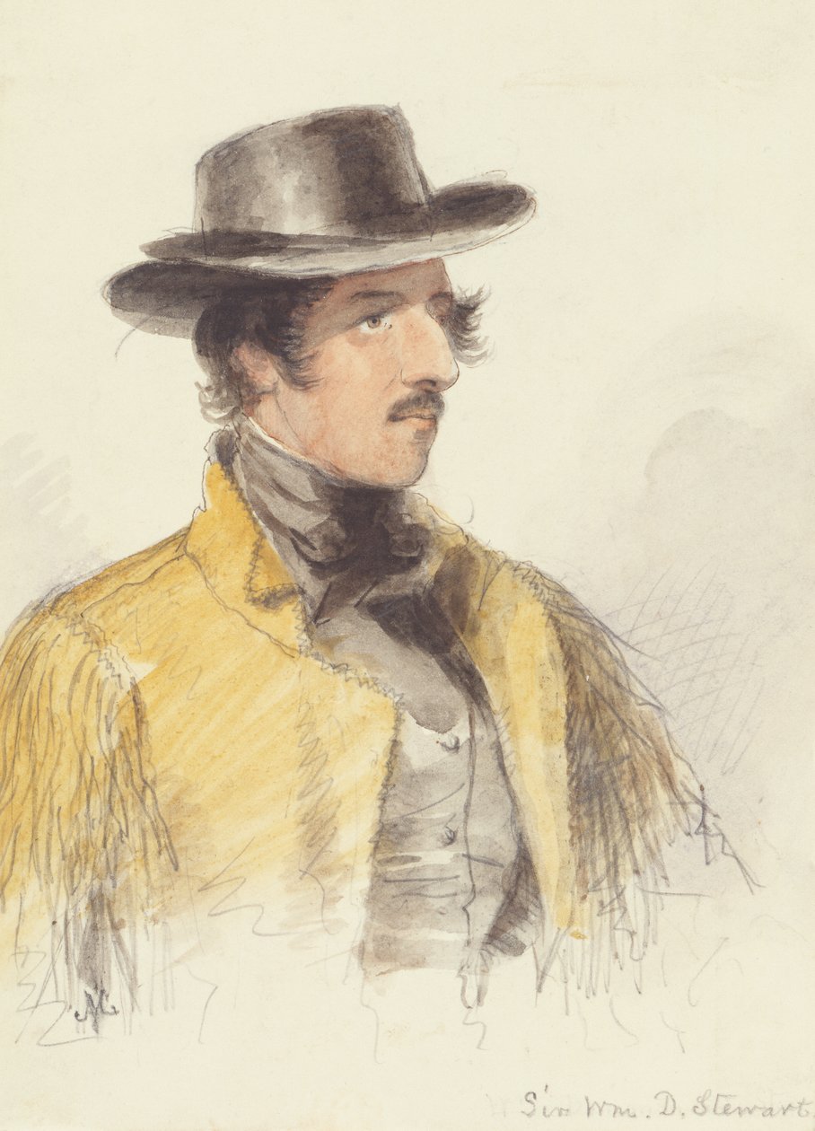 Sir William Stewart, n. 1837 (akvarelli paperille) tekijältä Alfred Jacob Miller