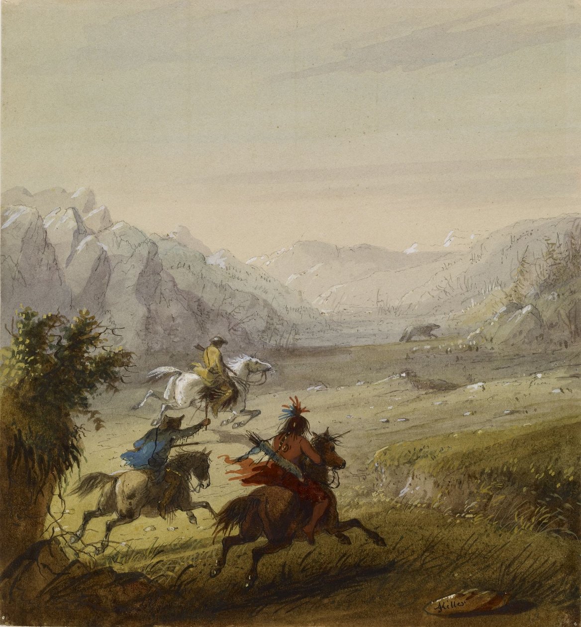 Grizzlykarhu tekijältä Alfred Jacob Miller