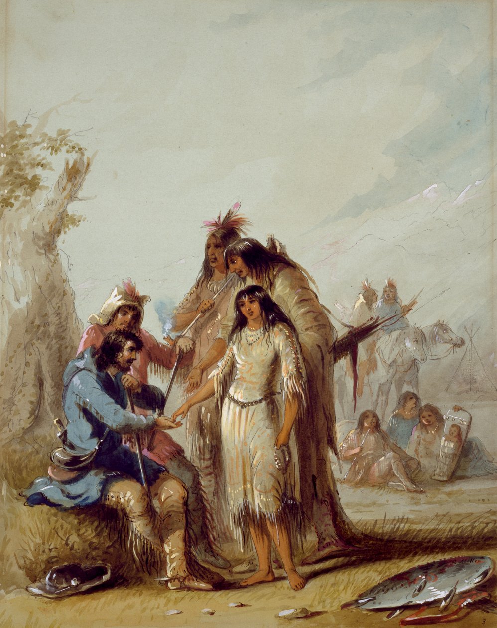 Turkismetsästäjän morsian tekijältä Alfred Jacob Miller