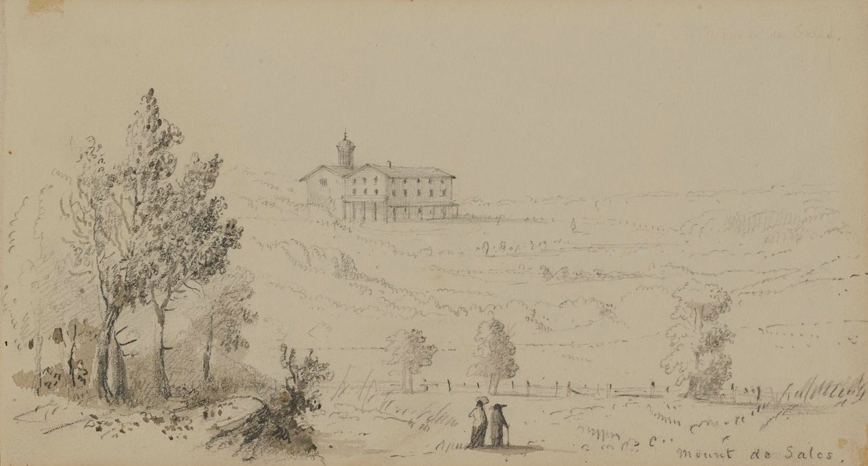 Näkymä Mount de Salesille tekijältä Alfred Jacob Miller