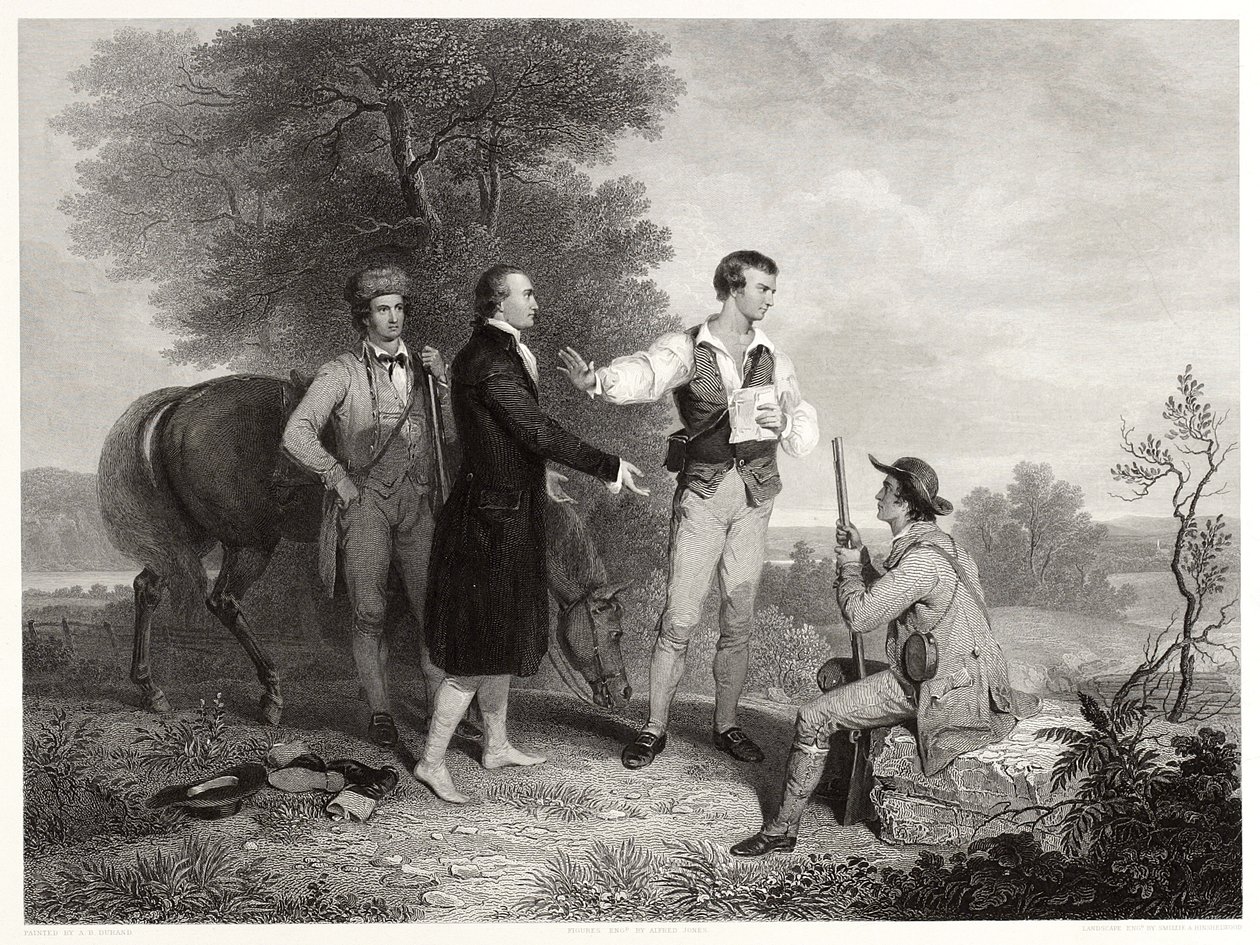 Majuri Andren vangitseminen Asher B. Durandin mukaan, n. 1846 (kaiverrus) tekijältä Alfred Jones