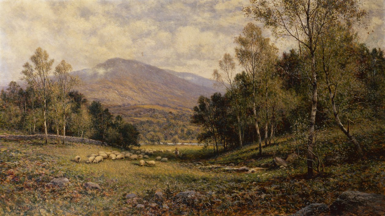 Lähellä Betws-Y Coedia (öljy kankaalle) tekijältä Alfred Jr. Glendening