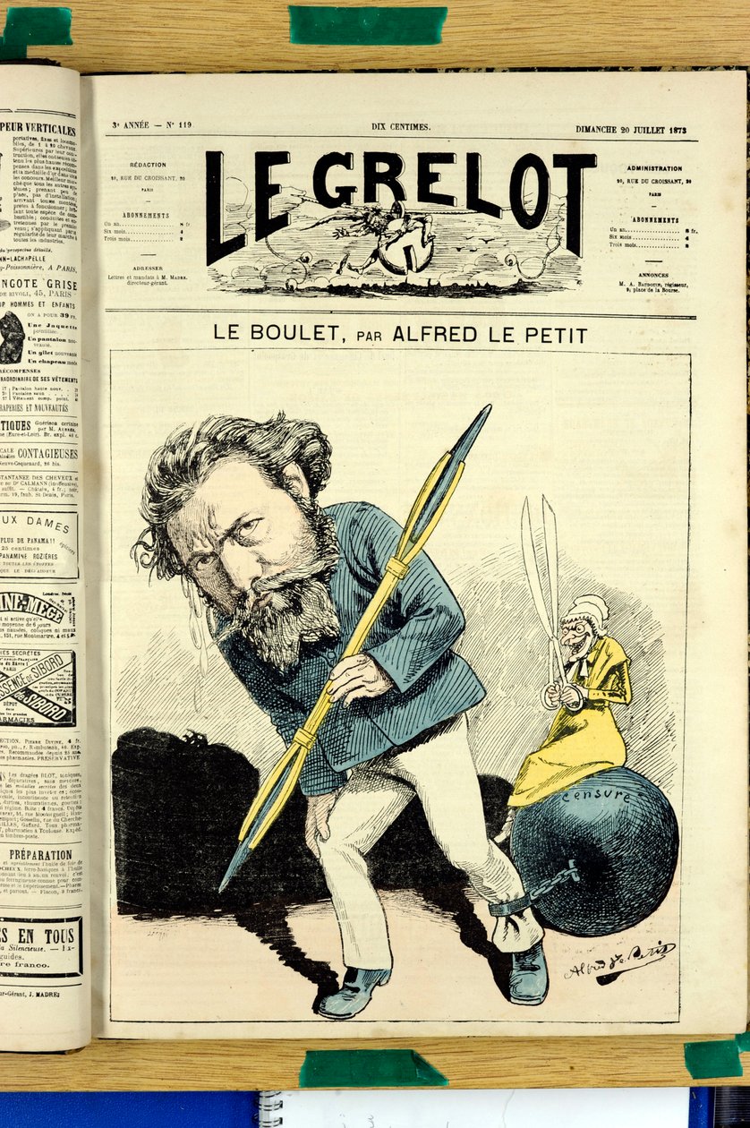 Kansi ""Le Grelot"", numero 119, Satirical in Colors tekijältä Alfred Le Petit