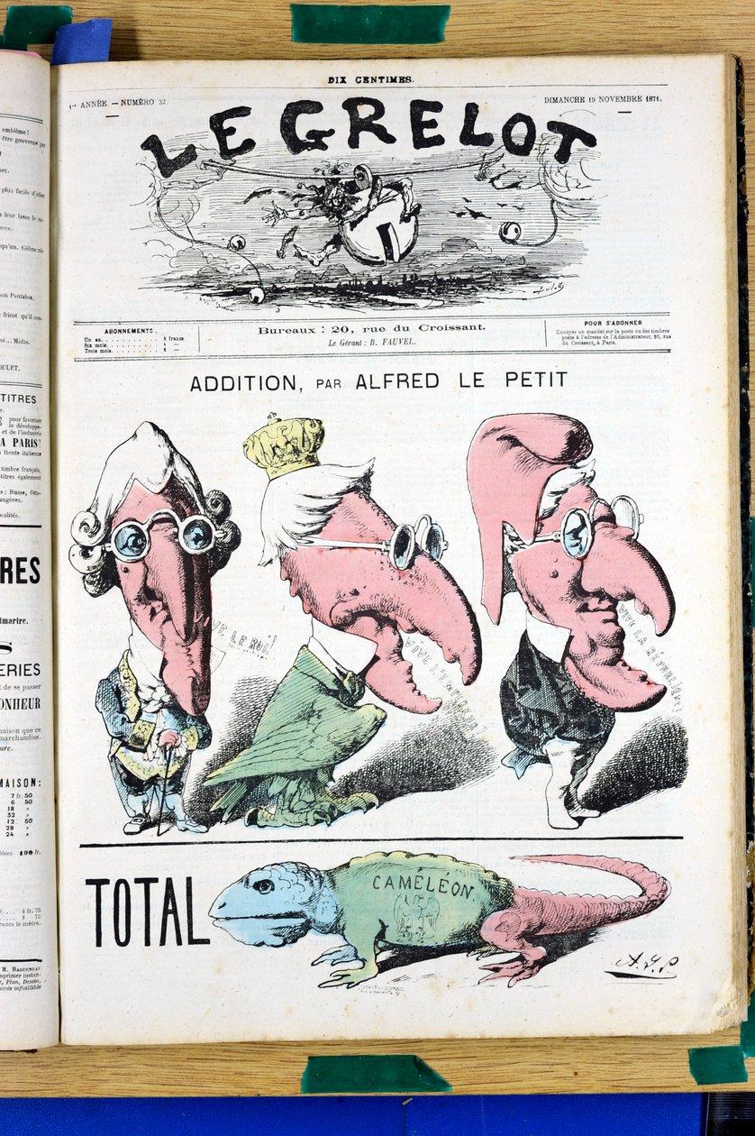 Kansi "" Le Grelot"", numero 32, Satiric in Colors tekijältä Alfred Le Petit