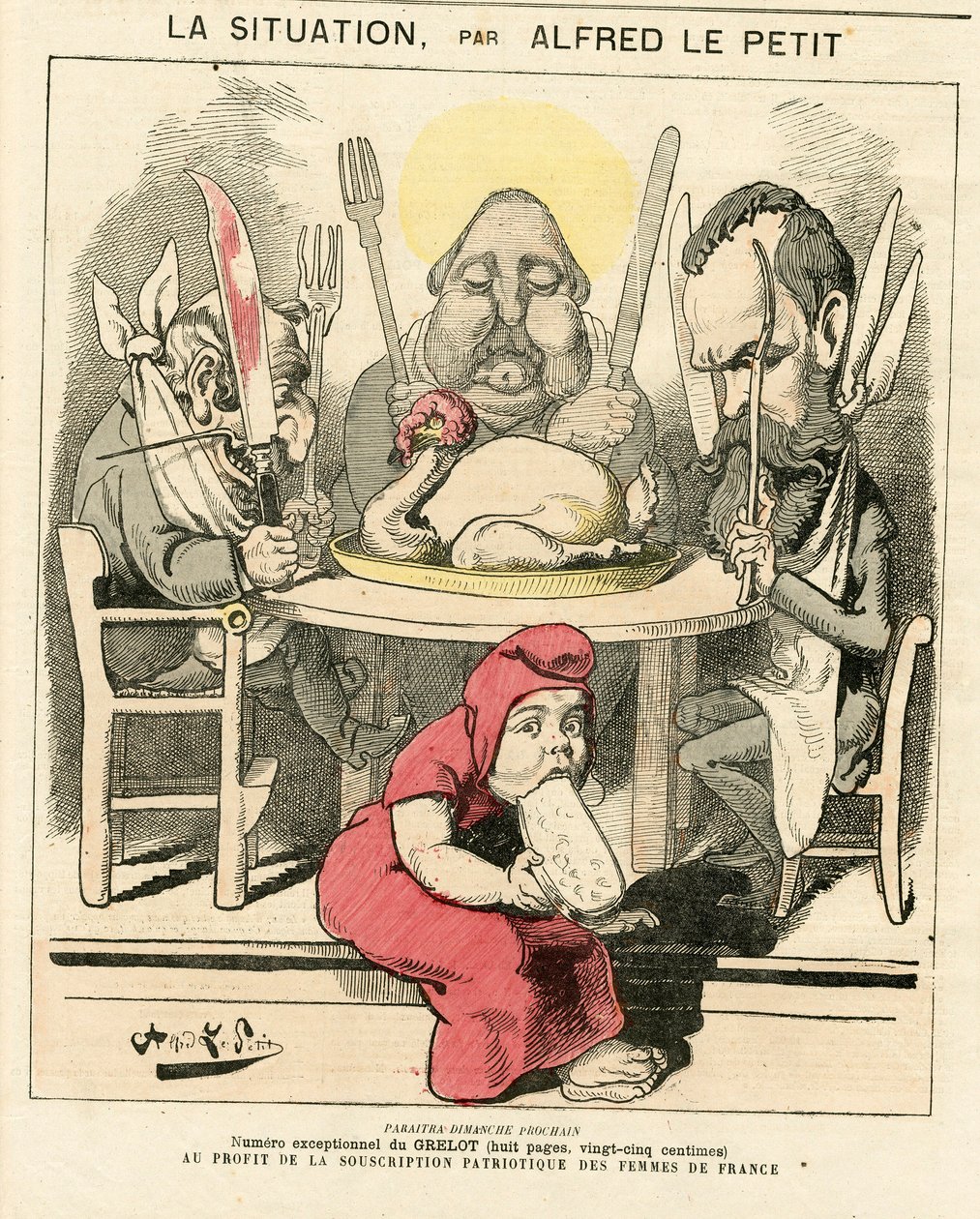 Kansi "" Le Grelot "", numero 47, Satirique en Couleurs tekijältä Alfred Le Petit