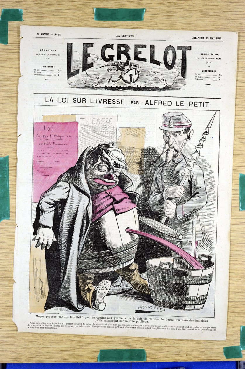 Kansi "" Le Grelot"", numero 58, Satirical in Colors tekijältä Alfred Le Petit