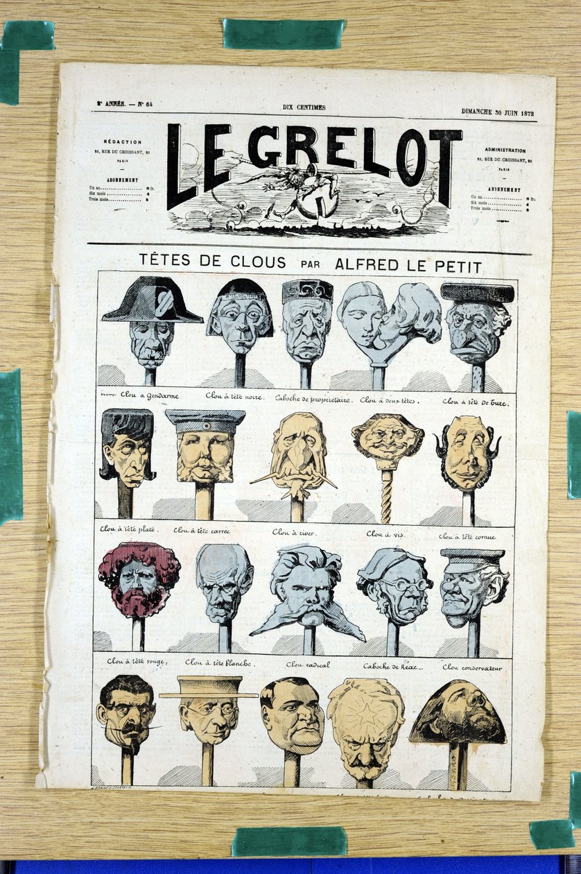 Kansi "Le Grelot", numero 64, Satirical in Colors tekijältä Alfred Le Petit