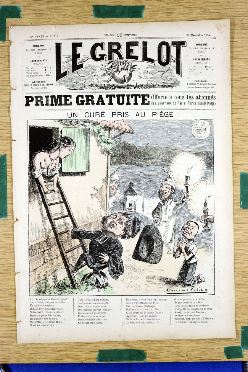 Kansi ""Le Grelot"", numero 718, Satirical in Colors tekijältä Alfred Le Petit