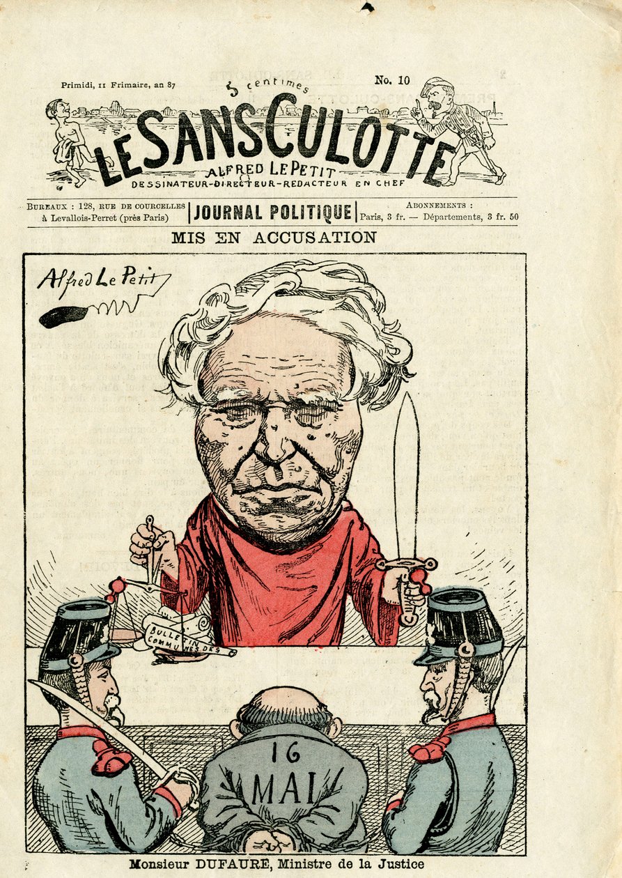 Kansi ""Le Sans-Panlotte"", numero 10, värillinen satiirinen tekijältä Alfred Le Petit