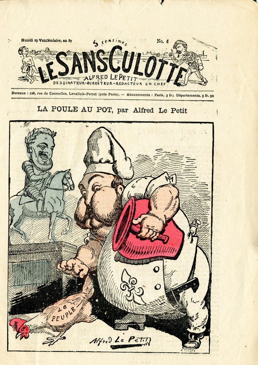 aKansi ""Le Sans-Panlotte"", numero 4, Satirical in Colors tekijältä Alfred Le Petit