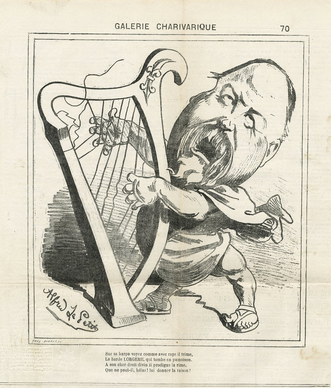 Alfred Le Peten (1841-1909) kuvitus Le Charivari -lehdessä. tekijältä Alfred Le Petit