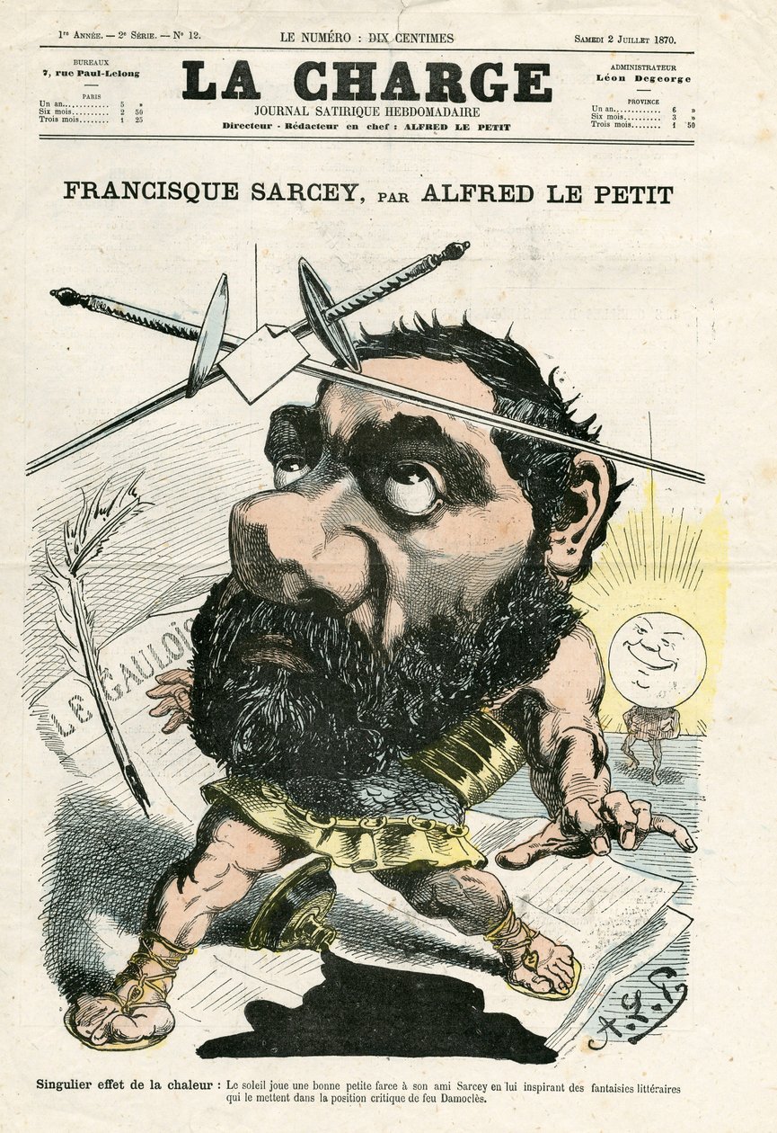 The Charge (1870), numero 12, värillinen satiirinen tekijältä Alfred Le Petit