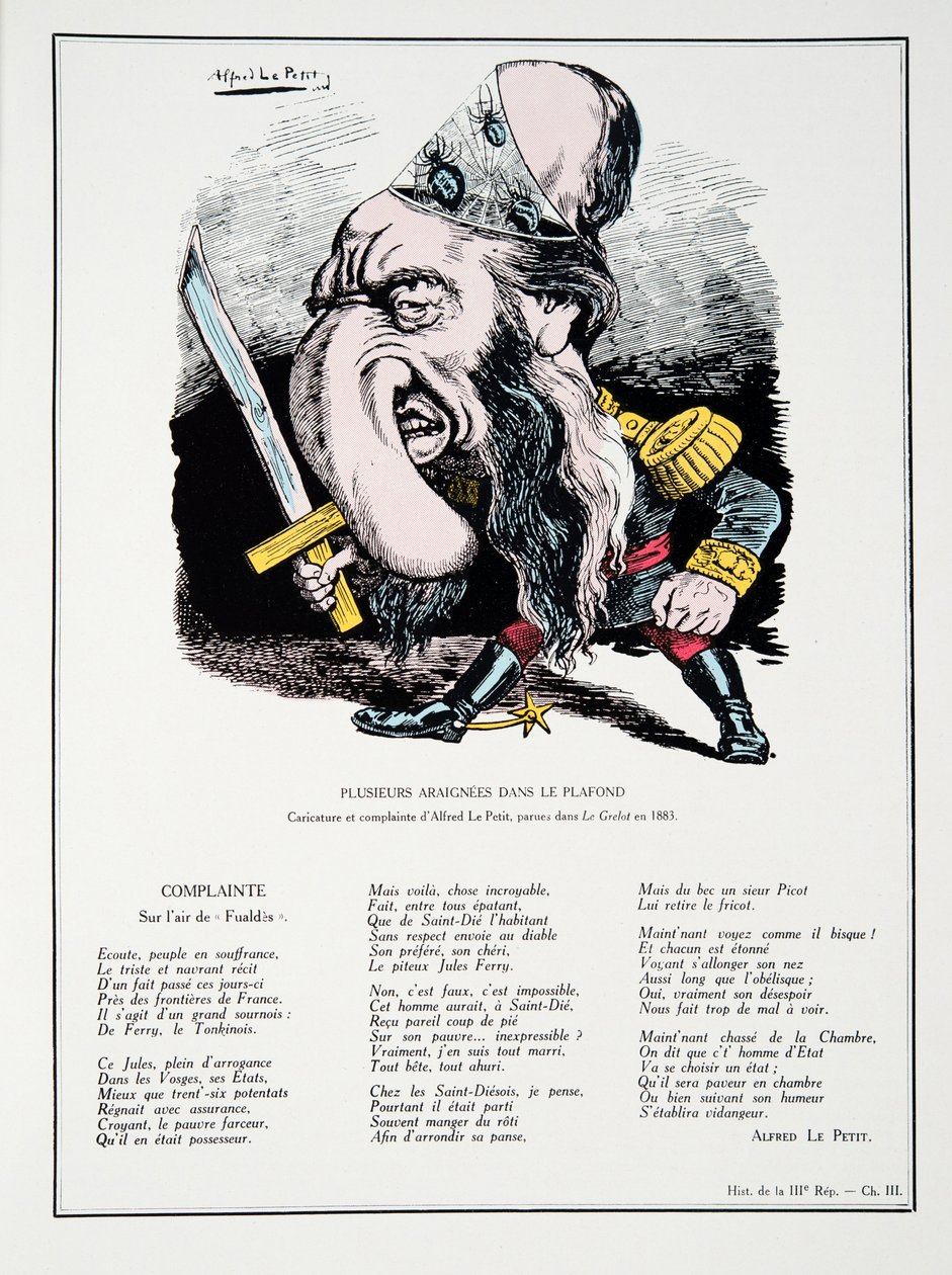 Useita hämähäkkejä katossa, julkaisusta History of the Third Republic, Voi. I, Poliittinen historia, jul. 1933 tekijältä Alfred Le Petit