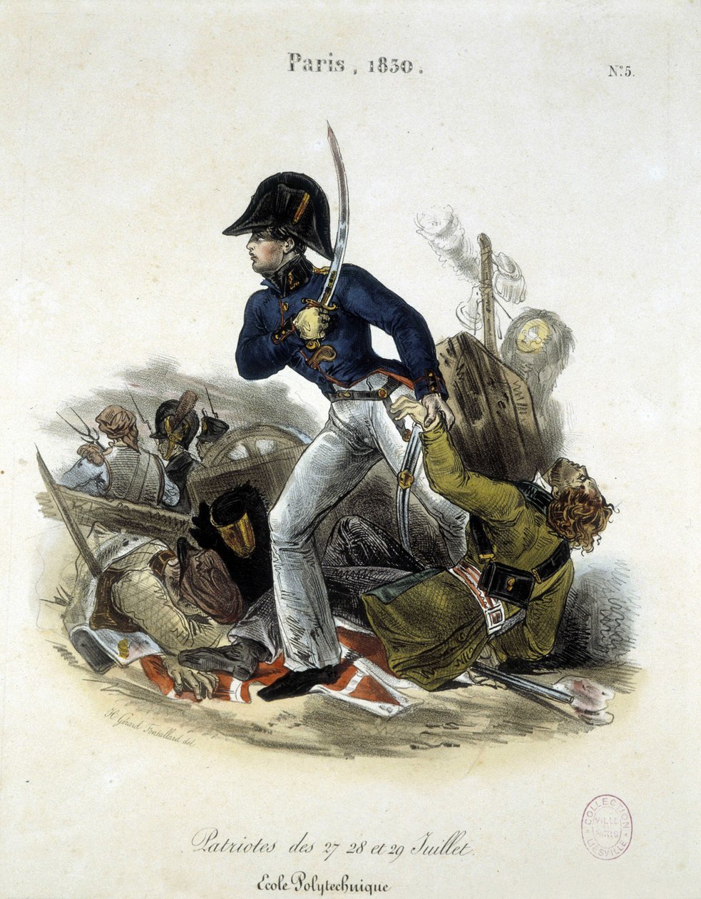 Ammattiteknikko Lemercierin 1830 vallankumouksen aikana. tekijältä Alfred Leon Lemercier